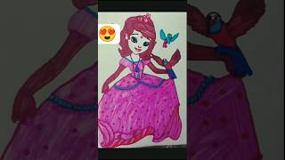 beautiful girl art 😍#shorts #shortsfeed #drawing #song #star