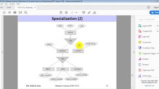 Specialization and Generalization in dbms | bangla