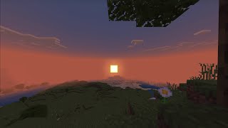 Minecraft Ambience - Spring Sunset with music