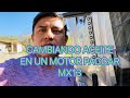 Cambiando aceite en un motor paccar MX13