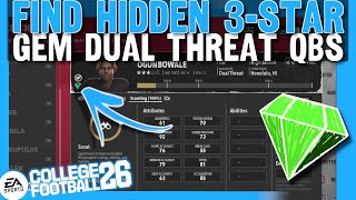 T4G's Scouting Data: Find Hidden Gem Dual Threat QB 3 Stars | Recruiting Tips College Football 26