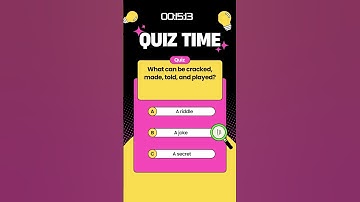 What can be cracked, made, told and played ? 🤔| Riddle Game | Mind Game | Quiz | IQ