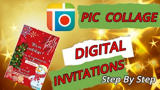 How To Make Digital Party Invitation Cards Using Pic Collage | Digital Christmas Cards |Holiday Card screenshot 3