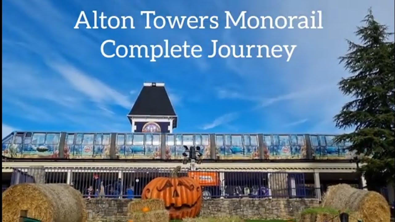 Monorail - Alton Towers - Complete trip on Alton Towers Monorail 2022
