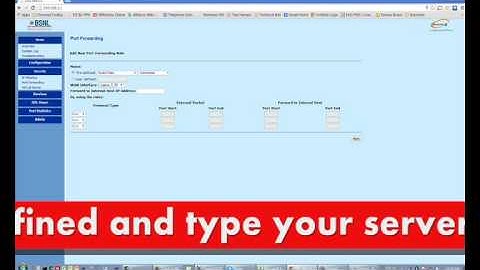 How to do Port Forwarding BSNL Teracom router
