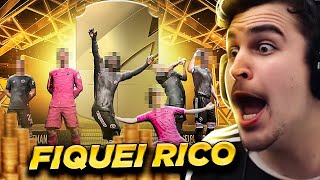 TIREI UMA CARTA DE MEIO MILHÃO!! PACK OPENING INSANO NO FIFA 22!!