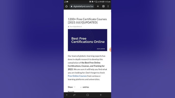 DigitalDefynd Free Certificate