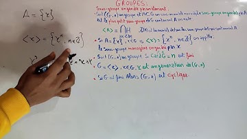 Les structures algebriques :Sous-groupes engendrés partie 05