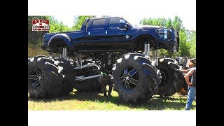 Biggest Ford Diesel Dually on Earth  'Invades' Brick's Off Road Park.