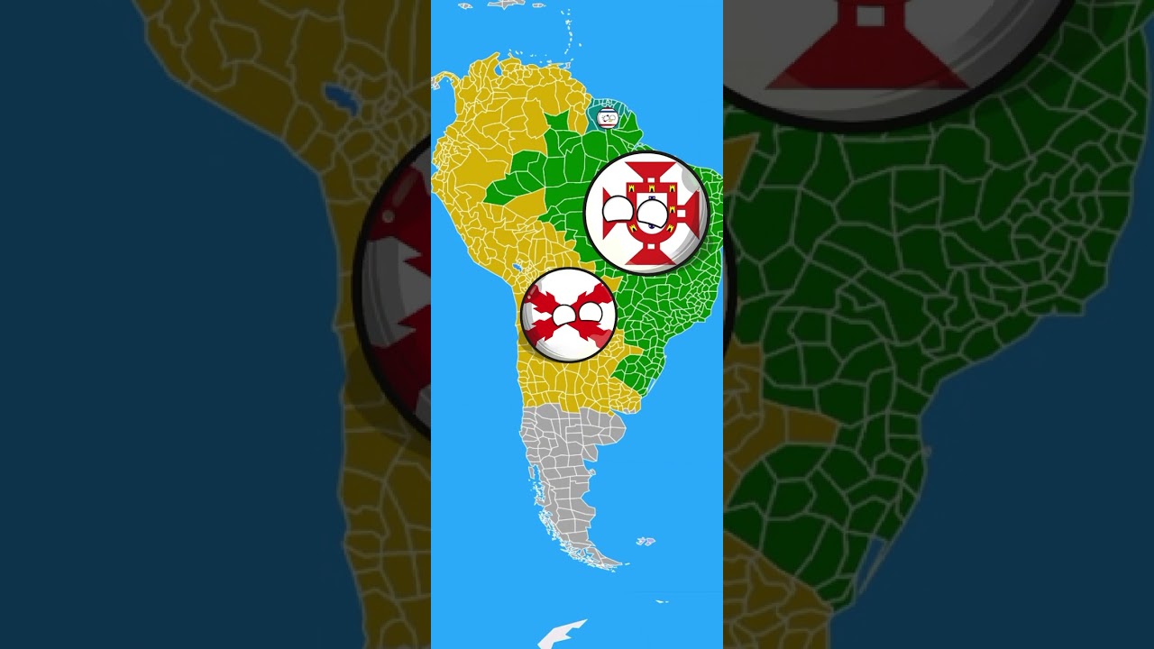 🌎Evolução da América do Sul feita por mim🌎#CountryBalls #Países #Video #shorts #Humor #Countries