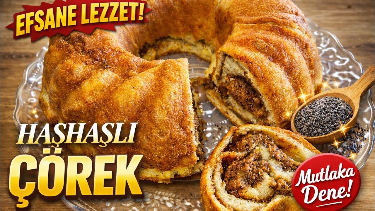 Tam Ölçüsü ile Meşhur Haşhaşlı Çörek Tarifi – Nefis Yemek Tarifleri | Kek Kalıbında Çörek Yapımı