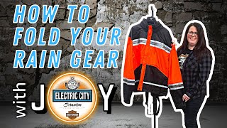 How To Fold Your Rain Gear (Motorcycle Riding Gear) - The Right Way