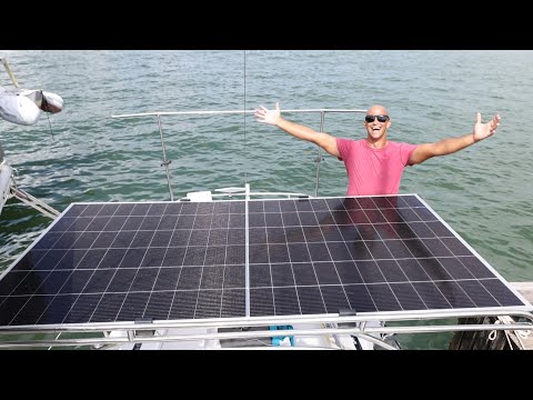 We Turned A Massive Solar Panel Into A Bimini For Our All Electric Sailboat