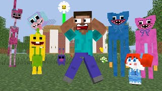 Poppy Playtime Army VS Monster School - Minecraft Animation