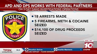 VIDEO: Amarillo police: 18 arrested in 2-day anti-gang operation