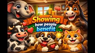 Talking Animals Cartoon 🐘🐶 | Animal Benefits for Humans | 3D Educational Animation