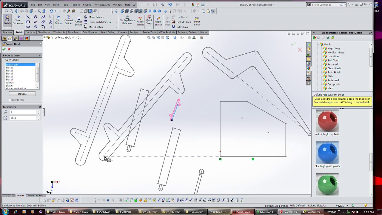 Solidworks 17 Sketch Blocks - YouTube