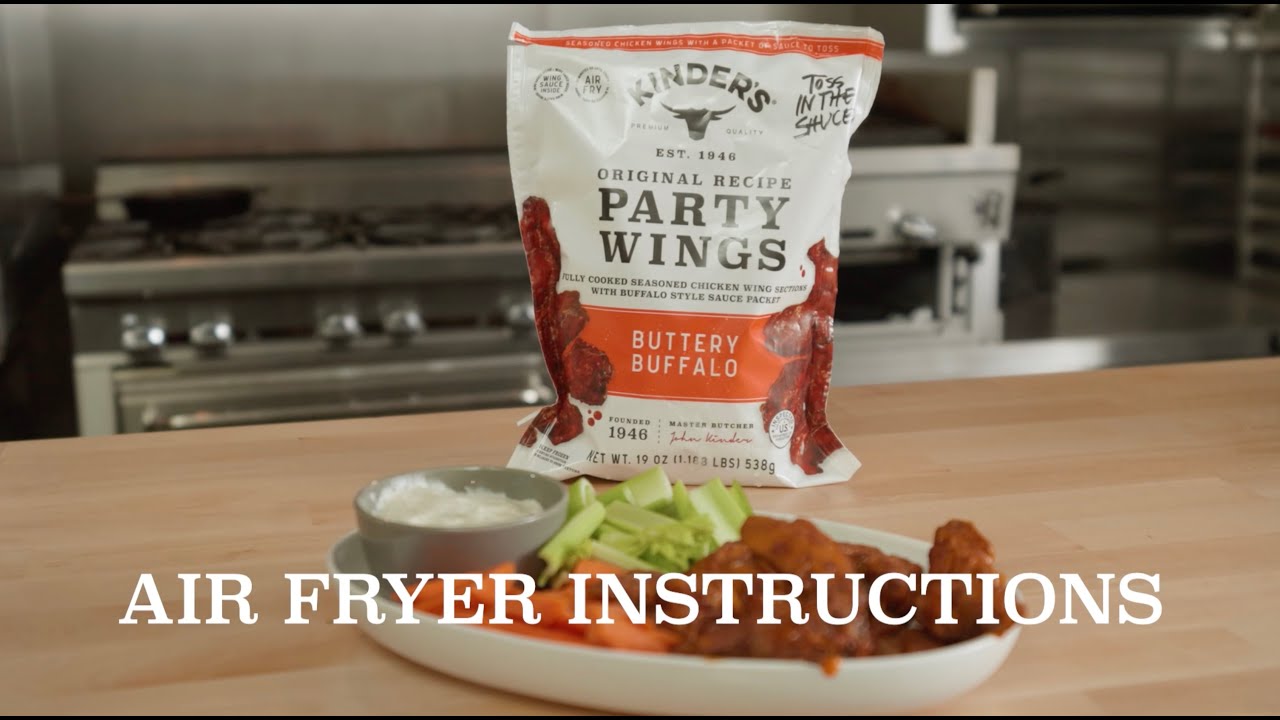 Kinder's Party Wings: Air Fryer Instructions