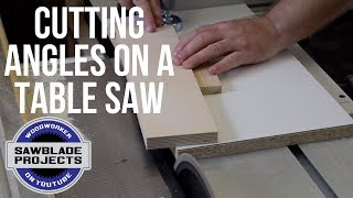 How to cut angles on a table saw? Make a simple JIG! I made this Jig out of scrap white board and some strips of wood. NOTICE: 