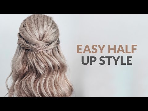 Half Up Hairstyle Fishtail Braid Tutorial - YouTube