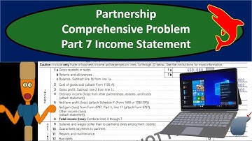 Partnership Comprehensive Problem Part 7 Income Statement Comp 7