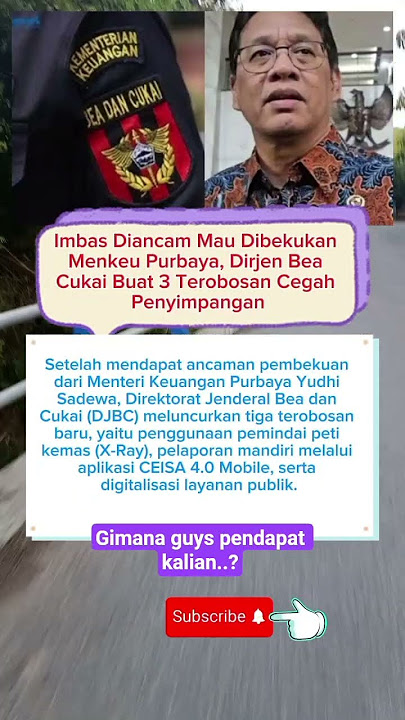 Download lagu Imbas di Ancam mau di bekukan menkeu Purbaya,Dirjen bea cukai buat 3 trobosan baru.#shorts #viral
