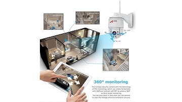 ANRAN PTZ Wireless Surveillance IP Camera 1080P HD Wifi 4×Optical Zoom Auto Focus High ...