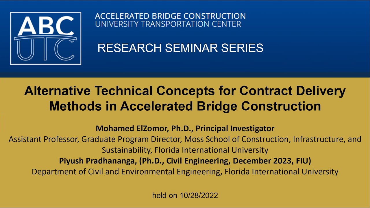 Alternative Technical Concepts for Contract Delivery Methods in ...