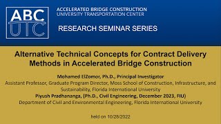 Alternative Technical Concepts for Contract Delivery Methods in Accelerated Bridge Construction