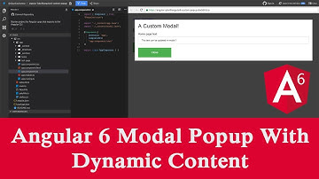 Angular 6 - Custom Modal Window / Dialog Box | Vijay Chauhan |