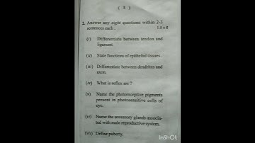 +3 3rd semester UG examination 2021#zoology hons #question #paper 5 # zoology CC 5
