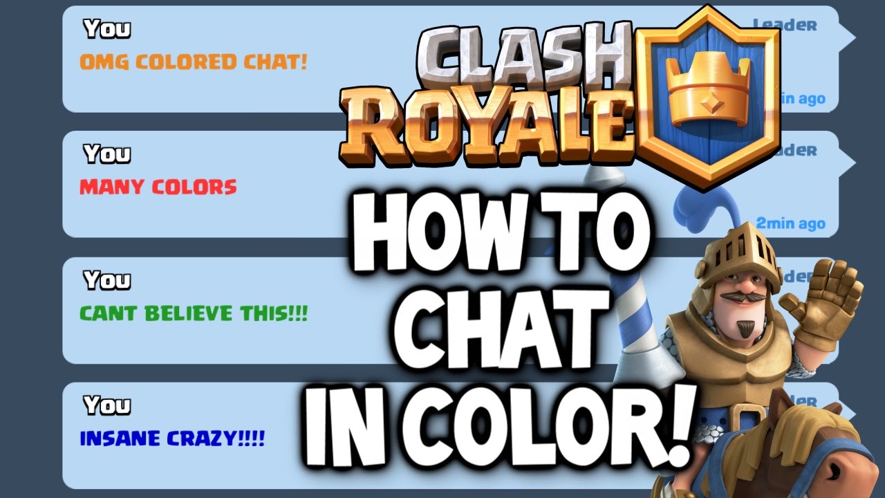 Clash Royale â˜… HOW TO CHAT IN COLOR IN CLASH ROYALE! â˜… Clash Royale Colored  Chat Tutorial/Trick! - 