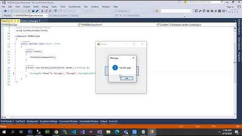 C# Windows Application Tutorial #4  Message Box Types