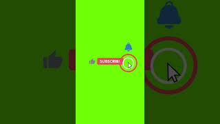 Free Youtube Subscribe button Green Screen Template 01 #shorts