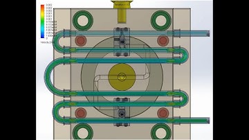 Mold Flow Simulation for Serial Cooling System l Solidworks Tutorial l