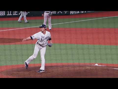 2025.03.15 埼玉西武-オイシックス #中村祐太 投球練習 (ベルーナドーム)
