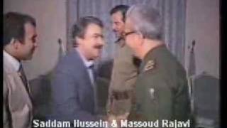 مسعود رجوى يقابل الرئيس صدام حسين