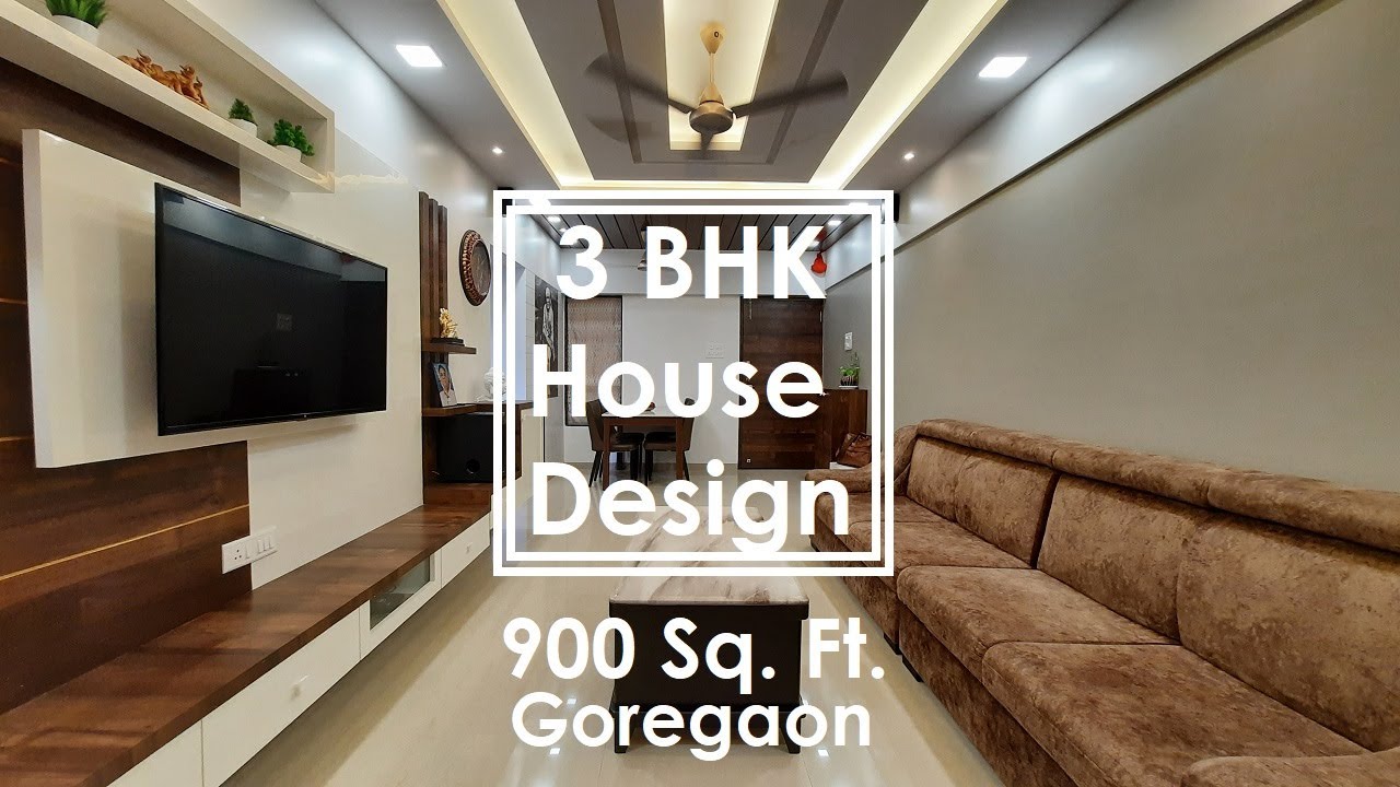 3 Bhk House Design 900 Sq. Ft., Goregaon, Mumbai