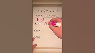 Mean median mode range