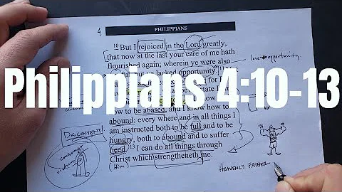 Posso soffrire tutto attraverso CRISTO (Lotta: Filippesi 4:10-13)