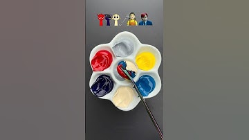 Squid Game vs Sprunki guess the mixed color #satisfying #colormixing #sprunki