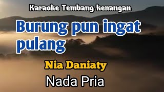 BURUNG PUN INGAT PULANG - Nia Daniaty | Karaoke Nada Pria | Lirik