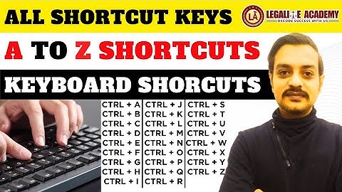 Keyboard A to Z shortcut keys || Keyboard Shortcuts || CUET PG LLB 2025 #keyboardshortcutkeys COQP11