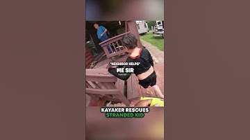 Kayaker RESCUES Stranded Kid 😳