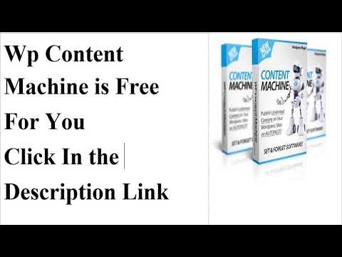 Wp Content Machine Free Download - Auto blogging Software Free Download