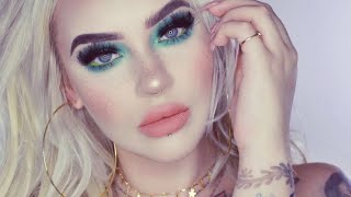 chatty GRWM / full glam for my mental health & full coverage for my face rash / makeup tutorial