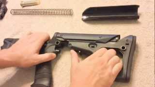 Magpul Ubr Stock Install On An Ar-15 Sbr For Educational Purposes