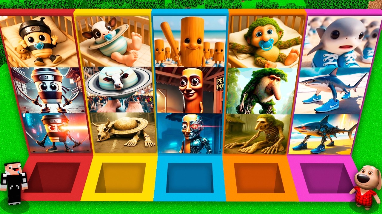 BASE SECRETA de EVOLUCIÓN de los MEMES ITALIANOS | Minecraft Animación - Jugabilidad