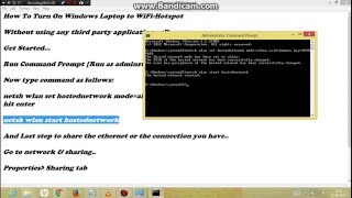 Turn On Windows PC/Lapop into WiFi Hotspot using CMD ||2016|| screenshot 5