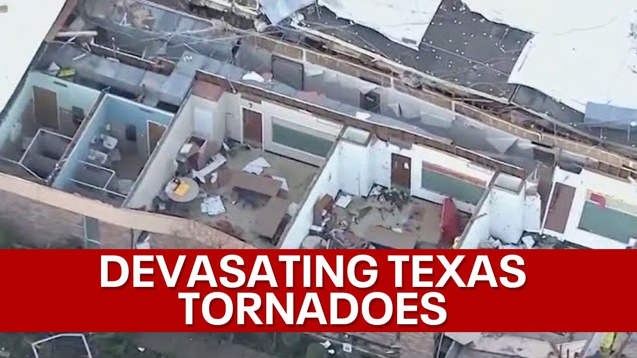 Texas tornadoes: Damage in Houston after tornadoes rip through - YouTube